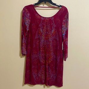 Medium red shift dress